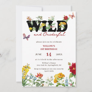 Invitación Maravilloso y salvaje verano de las flores silvest