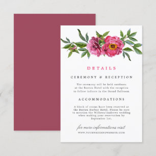Invitación Maravillosos detalles del Boda floral de Peonies r