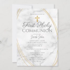 Invitación Marble First Holy Communia