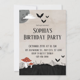 Invitación Marble Halloween Cumpleaños