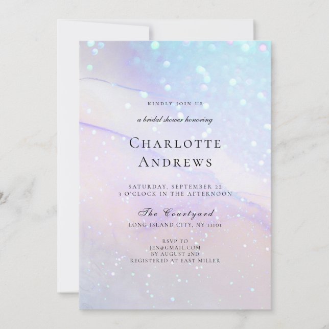 Invitación Marble Purpurina boda Einladung (Anverso)