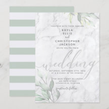 Marble Watercolor Floral Caligrafía Boda
