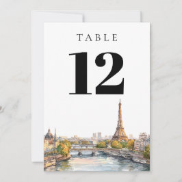 Invitación Marca de agua París Número de tabla de Francia