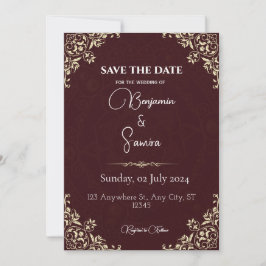 Invitación Marcar su calendario para nuestro boda | Guardar l