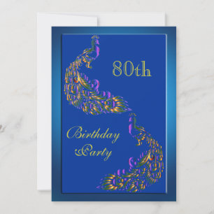 Invitación Marcas arcoiris coloridas cumplen 80 años