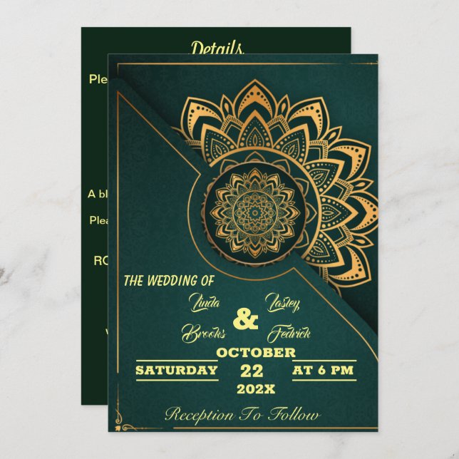 Invitación Marcas de esquí | Boda de escritura caligráfica de (Anverso / Reverso)