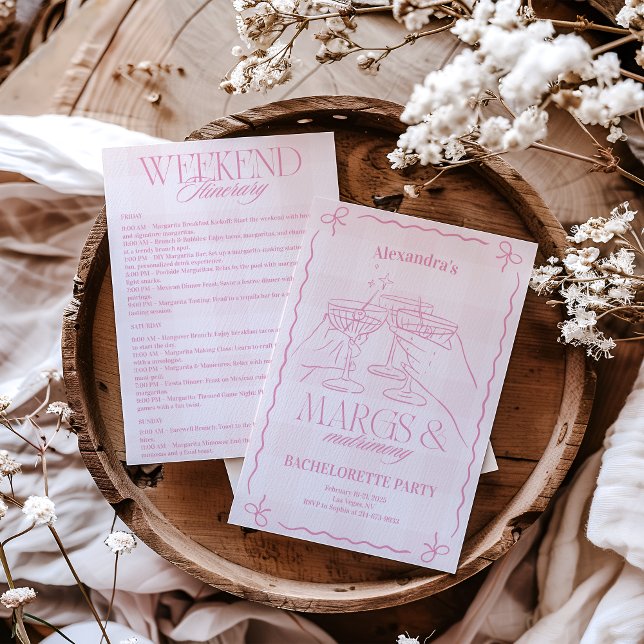 Invitación Marcas Rosadas Y Bachelorette De Matrimonio (Subido por el creador)