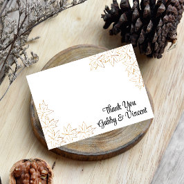 Invitación Marce Leaf Edge Fall Wedding Nota - Plano