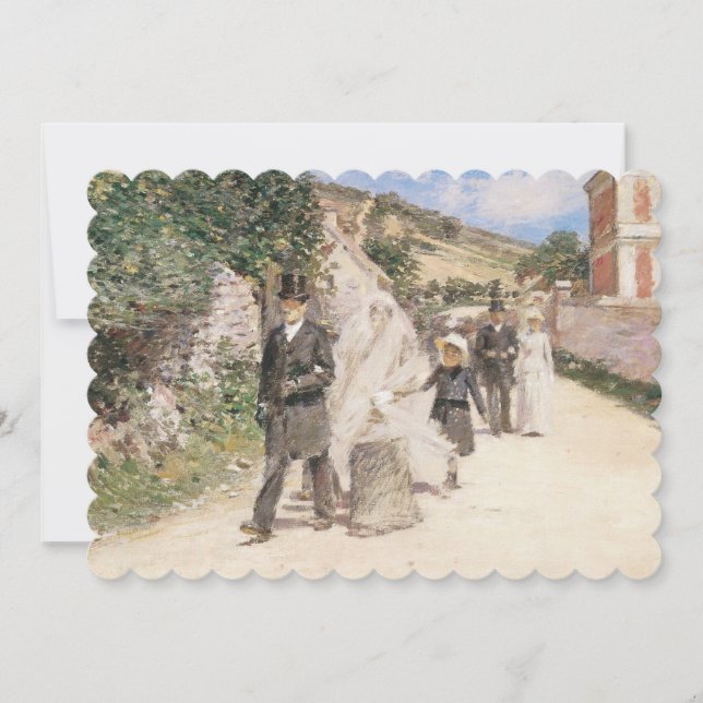 Invitación Marcha Nupcial de Robinson, Impresionismo Vintage (Anverso)