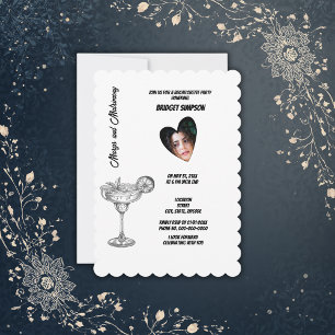 Invitación marchas de bachillerato negras y foto de Fiesta ma