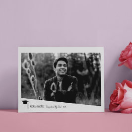 Invitación Marco angladés mínimo de foto graduado