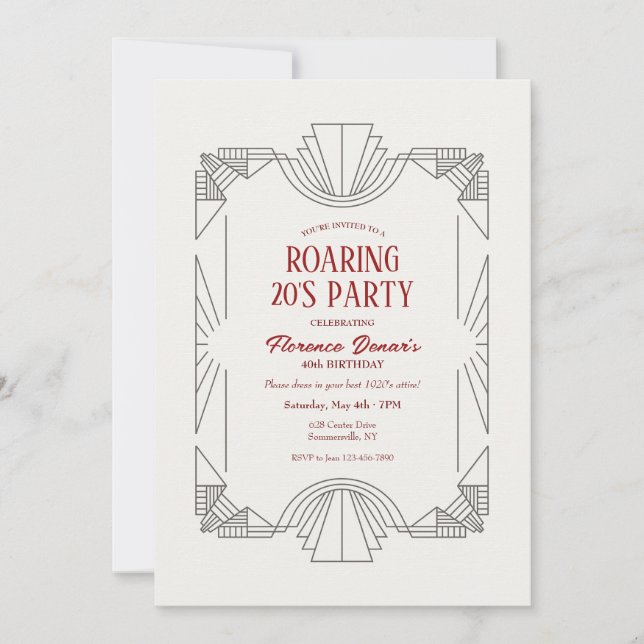 Invitación Marco Art Deco (Anverso)