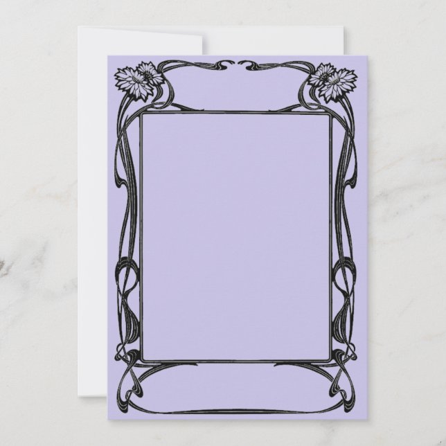 Invitación marco Art Nouveau (Anverso)