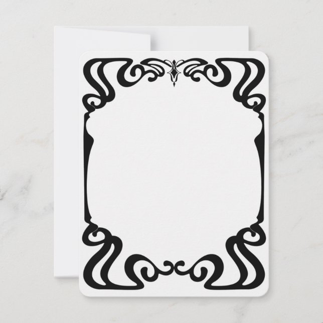 Invitación Marco Art Nouveau (Anverso)