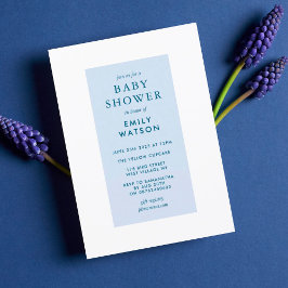 Invitación Marco azul editable en Baby Shower Blue Boy