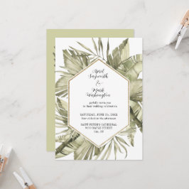 Invitación Marco Boda de la hoja de palma de Boho