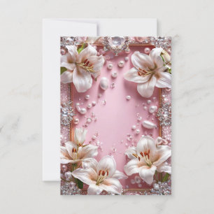 Invitación Marco boda de lirios blancos