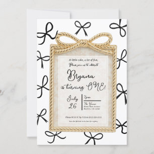 Invitación Marco de Arco Dorado Lindos Arcos Negros Blancos C