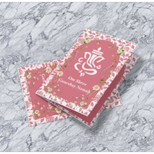 Invitación Marco de arco floral rosa para Boda indio