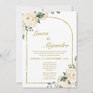 Invitación Marco de Bell Boda floral de ramo español