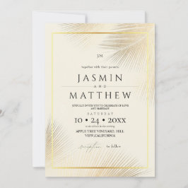 Invitación Marco de boda de playa costera moderna