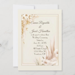 Invitación Marco de Boda floral suave