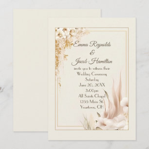 Invitación Marco de Boda floral suave