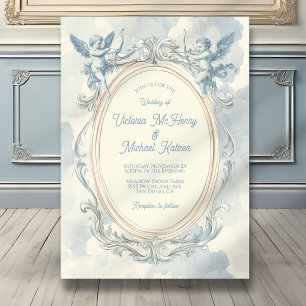Invitación Marco de Boda humedecido cupido