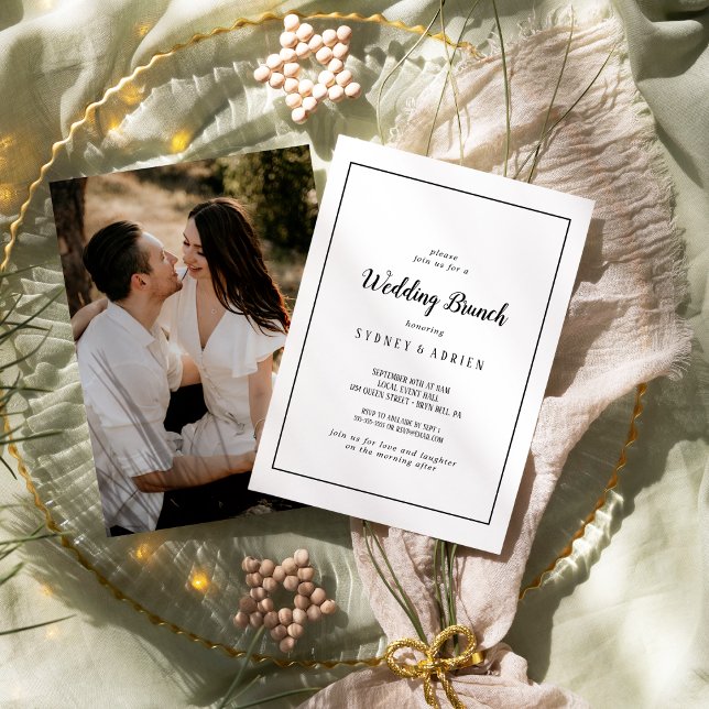 Invitación Marco de brunch simple de Boda fotográfico Minimal (Subido por el creador)