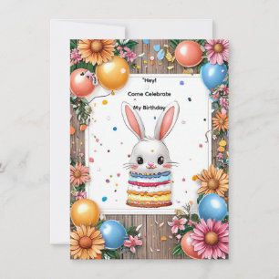 Invitación Marco de Celebración de Cumpleaños Colorido