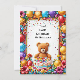 Invitación Marco de Celebración de Cumpleaños Colorido