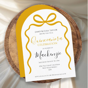 Invitación Marco de cinta de opciones moderno Quinceanera