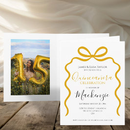 Invitación Marco de cinta de opciones moderno Quinceanera