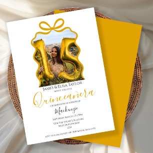Invitación Marco de cinta de opciones moderno Quinceanera