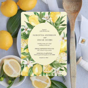 Invitación Marco de color de agua amarillo vintage