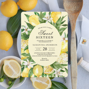 Invitación Marco de color de agua amarillo vintage