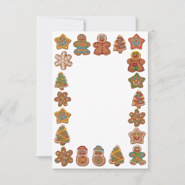 Invitación Marco de cookie de navidades (Anverso)