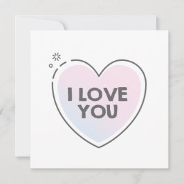 Invitación Marco de corazón y texto te amo