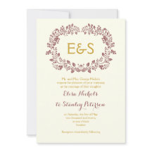 Marco de correa de la follaje de Marsala con boda