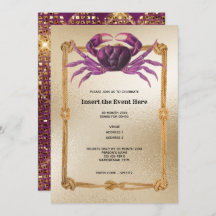 Marco de cuerda de cangrejo magenta purpurina de o