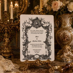 Invitación Marco de estilo barroco rococó ornamentado y campa