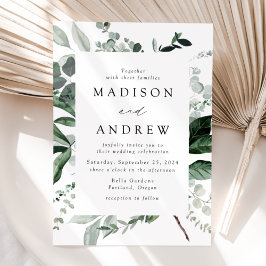 Invitación Marco de exuberante vegetación para boda
