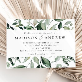 Invitación Marco de exuberante vegetación para boda