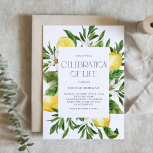 Invitación Marco de Flor de Limón Acuarela Celebración de la 