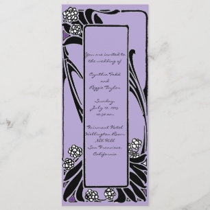 Invitación Marco de flores con estilo Art Nouveau francés