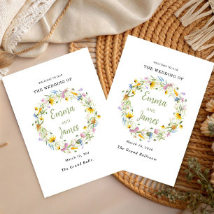 Invitación Marco de flores silvestres Corona floral de primav