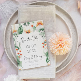 Invitación Marco de Flores Silvestres Verdes Guardar La Invit