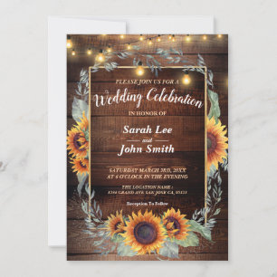 Invitación Marco de girasoles