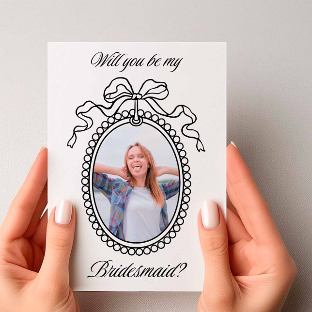 Invitación Marco de guijarros vintage con propuesta de la dam (Vintage Beaded Frame Black)