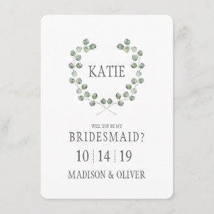 Invitación Marco de hoja Eucalyptus Noviaria